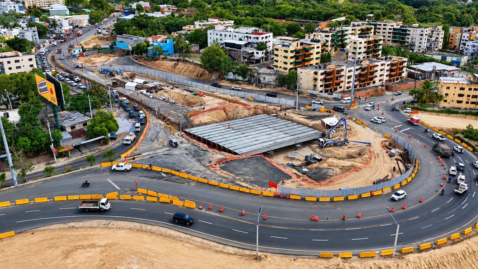 Grandes avances en la avenida República de Colombia: viaducto a buen ritmo, vigas instaladas y excavación de túnel en marcha 