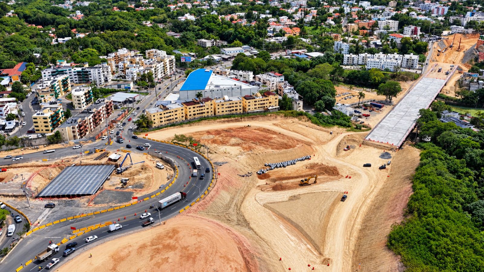 Grandes avances en la avenida República de Colombia: viaducto a buen ritmo, vigas instaladas y excavación de túnel en marcha 